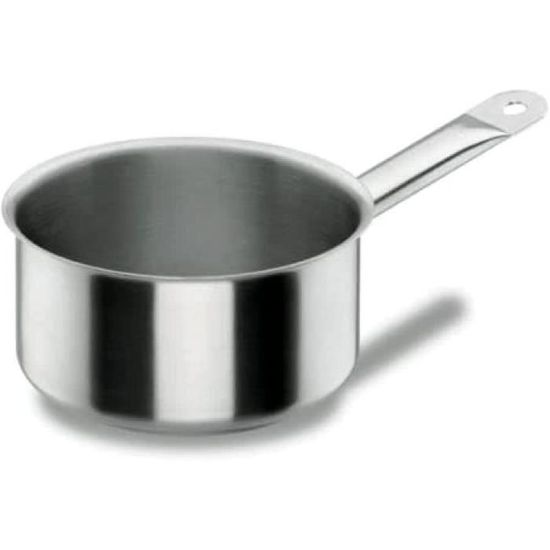 Lacor 50225 Casserole Haute Chef Classic 24 Cm Inox 18/10 - 6,3 L, Fond Triple Sandwich, Tous Feux Dont Induction