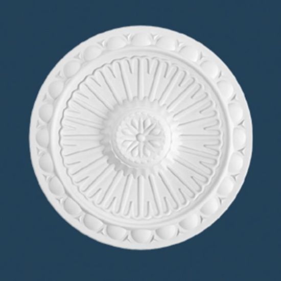 Rosace simple Marbet R-16 | Ø 28 cm | polystyrène léger blanc