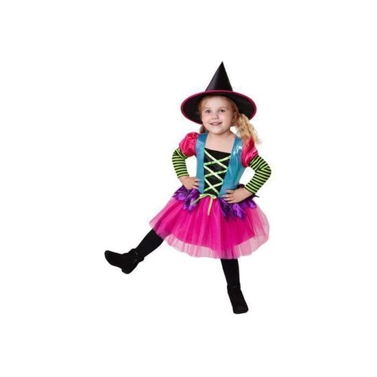 Costume De Sorcière Pour Fille - Robe Déguisement Halloween Avec Chapeau Et Ceinture, Taille 3 à 15 Ans | Carnaval, Fête, Cosplay