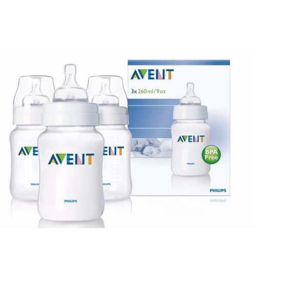Biberon BIBS 270 Ml - Sans BPA, Lavable Au Lave-Vaisselle - Compatible Avec Tétines BIBS