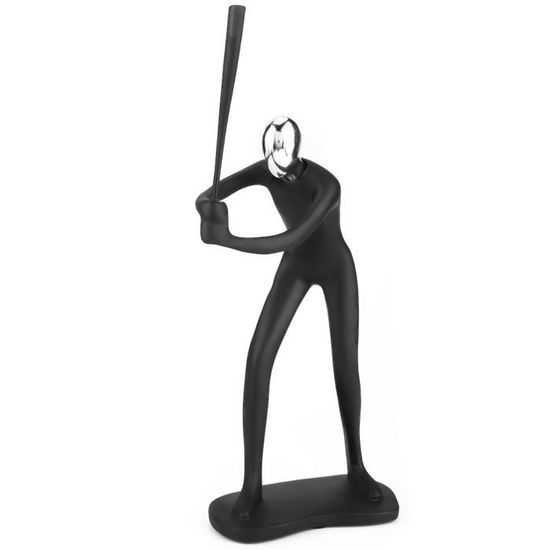 Statue Abstraite Silence Is Golden CHSG - Résine Dorée 28.5x11cm Déco Moderniste Pour Salon/Bureau