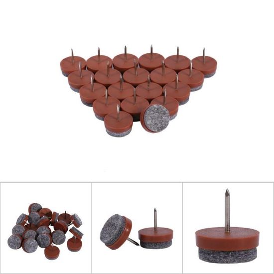 20 Coussinets En Feutre à Clouer - Diamètre 14mm - Pour Protéger Sol Et Meubles - Marque Uxcell