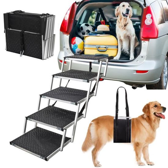 LZQ 2 en 1 Rampe Pliable pour chien Escalier pour animaux en Bois, Réglable  en hauteur Surface antidérapante pour lit canapé - Cdiscount
