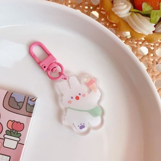 Porte-clés Panda En Bois Fait Main - Mignon Pendentif 4 Pattes, H-Customs
