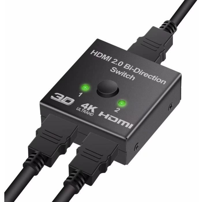SWITCH HDMI 4K 60Hz Splitter HDMI, Bidirectionnel Commutateur HDMI