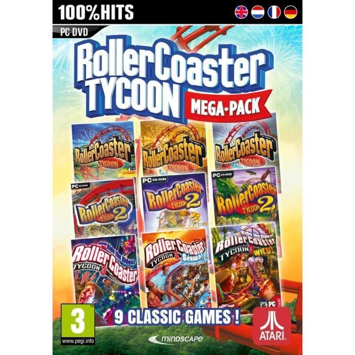 Just For Games Roller Coaster Tycoon 9 Mega Classic Games Jeu PC