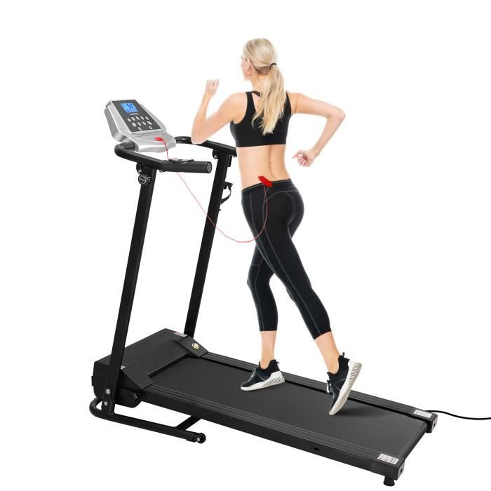 Tapis de course pliable - Écran LCD - 12 programmes-1-10 km-h - motorisé 1.5HP