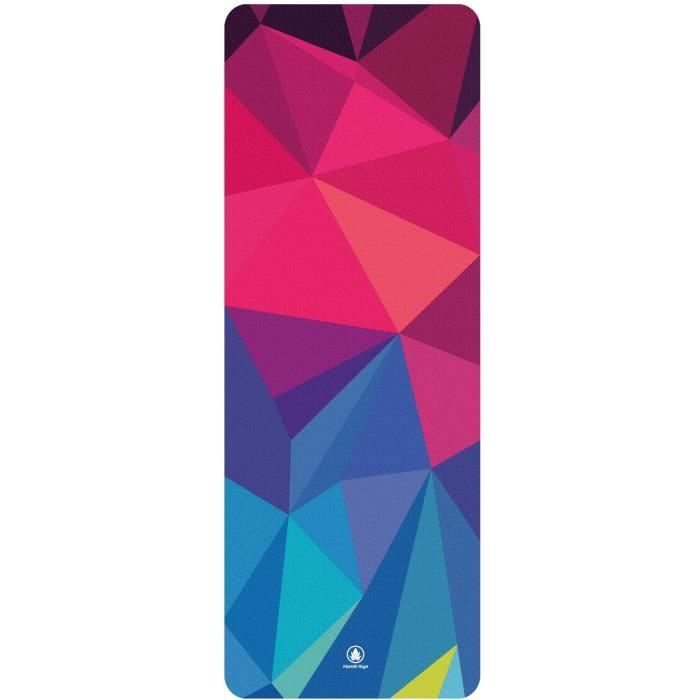 Homfa Tapis Yoga en Caoutchouc et PU Durable Antidérapant Tapis Fitness Léger Compressé avec Sangle de Transport, Coussin de Méditat