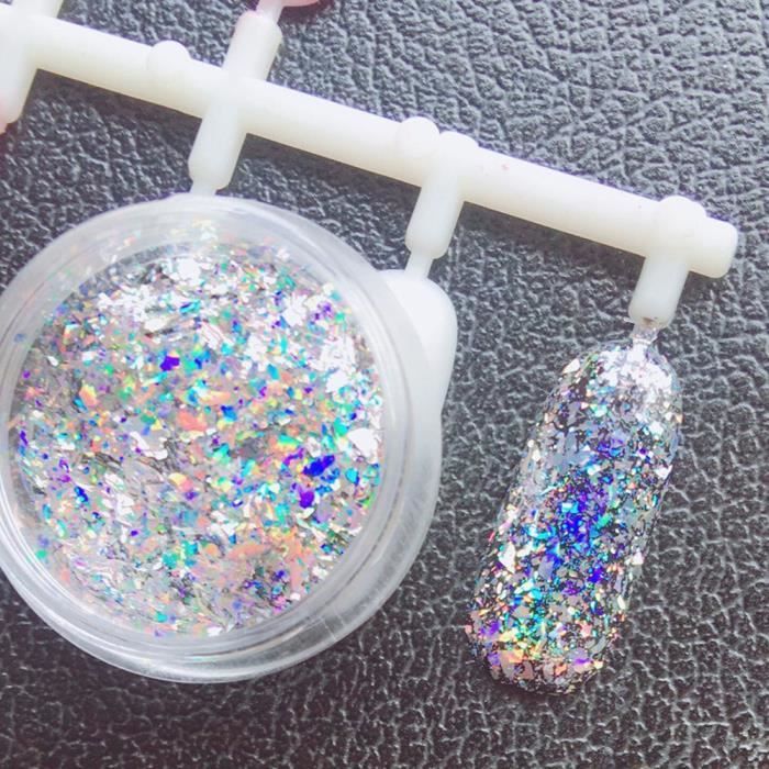 Miroir Glitter Flocons D'aluminium Effet Miroir Magique Poudres Paillettes Nail DIY QXH71017089