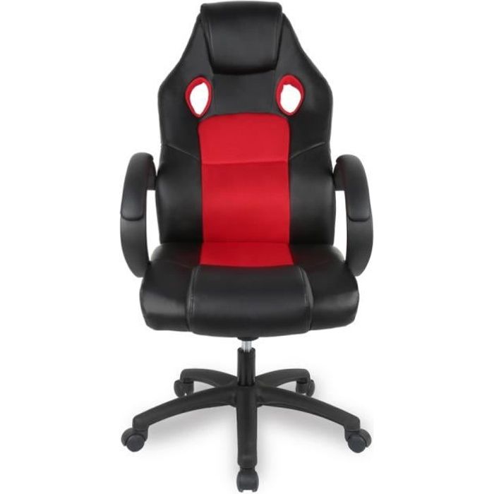 ROUGE FAUTEIL DE BUREAU REGLABLE CHAISE DE BUREAU @ Bonachat