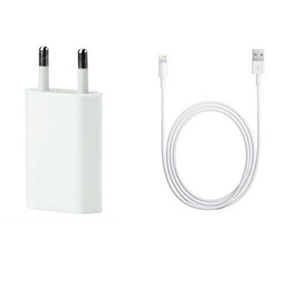 CHARGEUR DE BATTERIE pour Apple iPhone original 1A 5W + CABLE foudre MD818 Apple d'origine 100% 1 Blanc Metro pour Apple iPhone orig