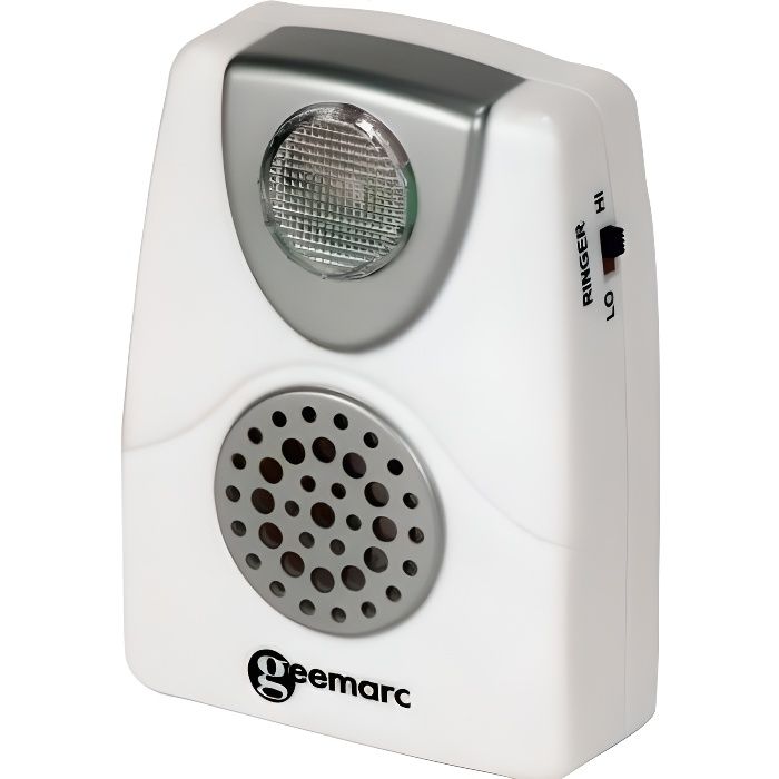Amplificateur de sonnerie de téléphone fixe filaire ou sans fil GEEMARC CL11 - Jusqu'à 95 dB