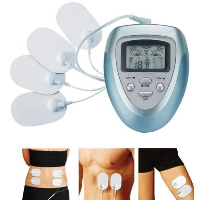 Appareil Electro-musculation Cuisses Abdos Amincissant Massage - Vibrante - Musculation - 4 Electrodes - 1 Connecteur - 1 Man H01F2