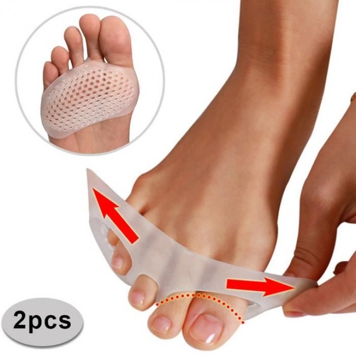Massage Des Pieds Soins Tampons 1 Paire Orteil Avant-Pied Pad Souple En Silicone Respirant Anti-Douleur Séparateur Métatarsien