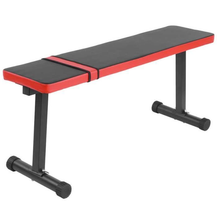 Banc de Musculation d'Haltères Plat Pliable Exercices
