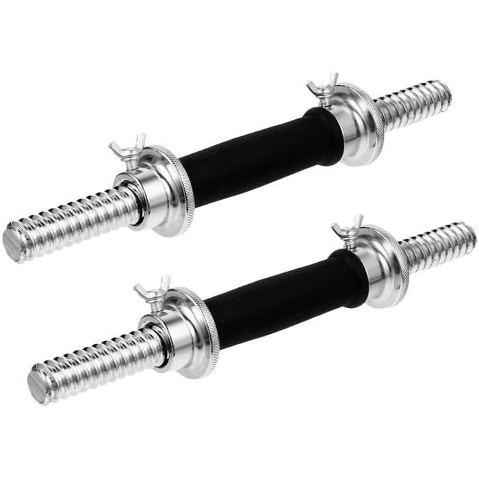 HALTERE EYLIFE Barre Haltere Courte, Barre Haltere Musculation en Acier Chromé avec Fixations à vis, Alteres Muscu130
