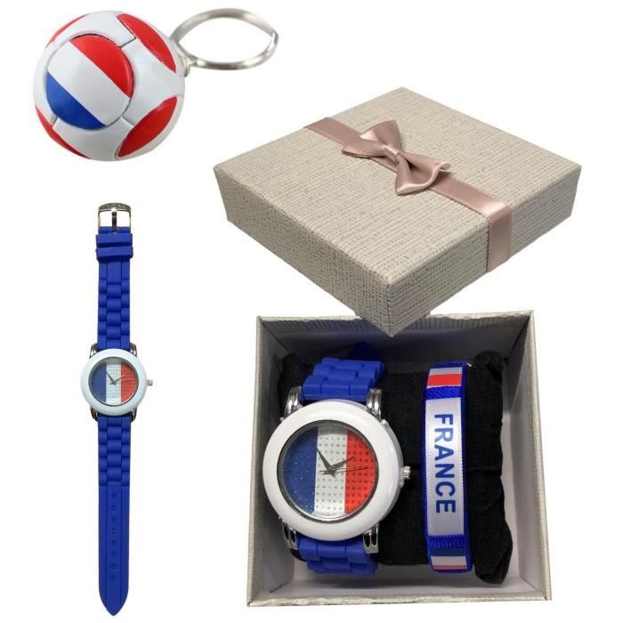 MONTRE ENFANT GARCON EQUIPE DE FRANCE DE FOOTBALL LES BLEUS BENZEMA MBAPPE COUPE DU MONDE