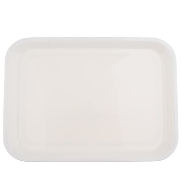 Plateau De Service Rectangulaire Plat Plastique Service Hôtel Cuisine Blanc XL