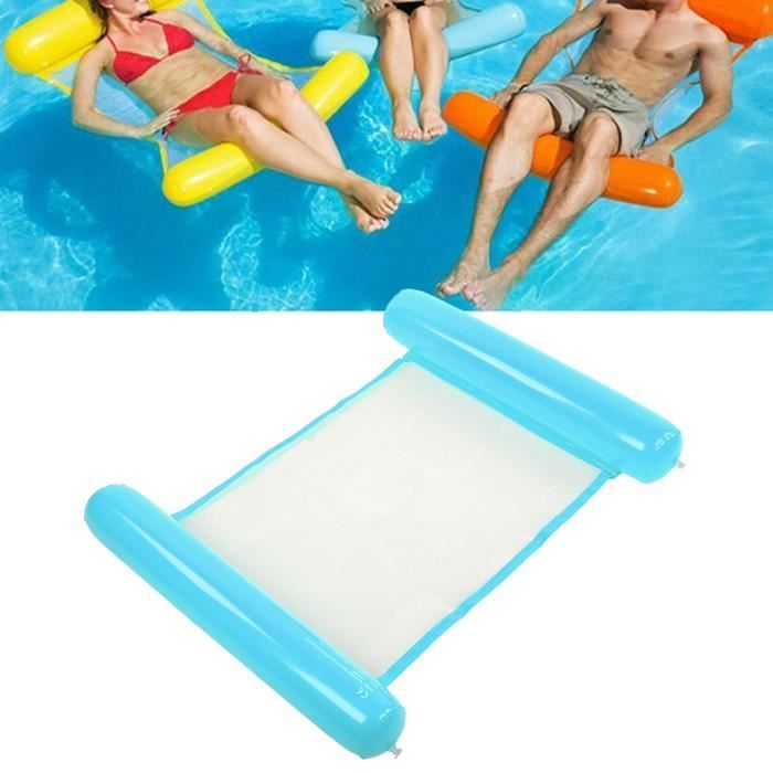 Gonflable Flottant Flotteur Lit Plus Grand Épaissi Portable Hamac D'eau Piscine Chaise Longue Photo D'été Femmes Hommes(Bleu )-REN