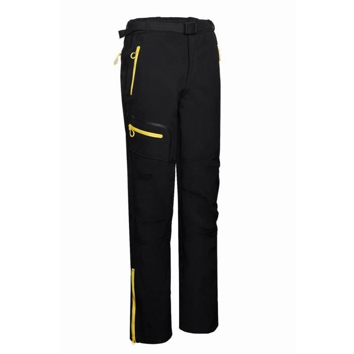 Homme Pantalon De Softshell Avec Poches Fermeture éclair Fonctionnelles Coupe Vent - Anti-UV - Respirant