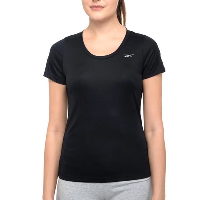 Maillot de Sport Noir Femme Reebok SS