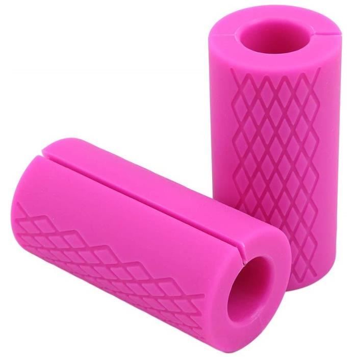 2 Pcs Barbell Dumbbell Grips Poignées Barre Épaisse Silicone Anti-Slip Pad Formation Poids De Levage Haltère Balle Poignée De Main,