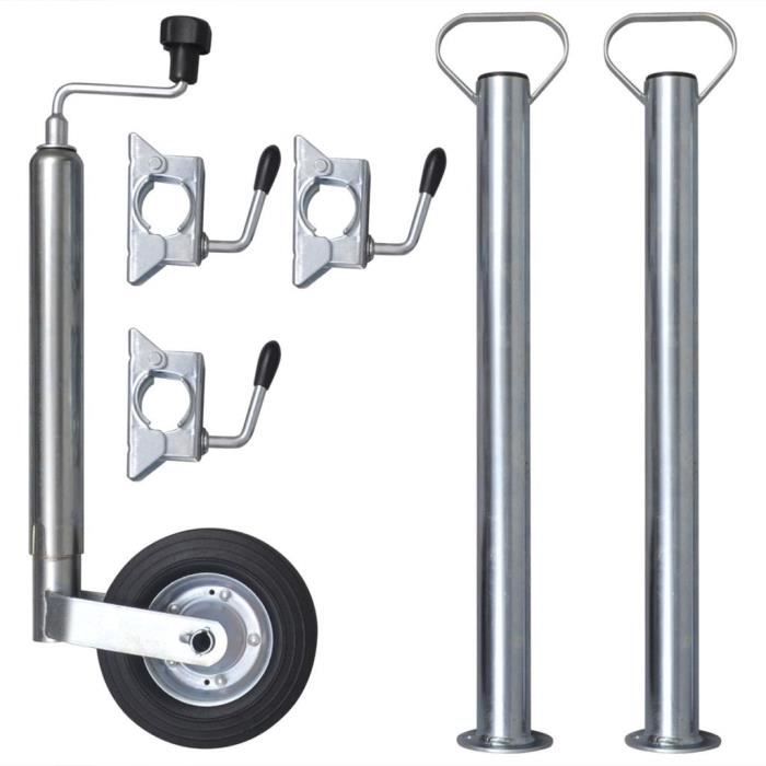 48 mm Roue jockey avec 2 Tubes de support et 3 colliers