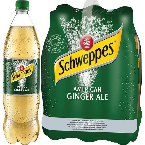 Schweppes American Ginger Ale 1,25l (Pack de 6)