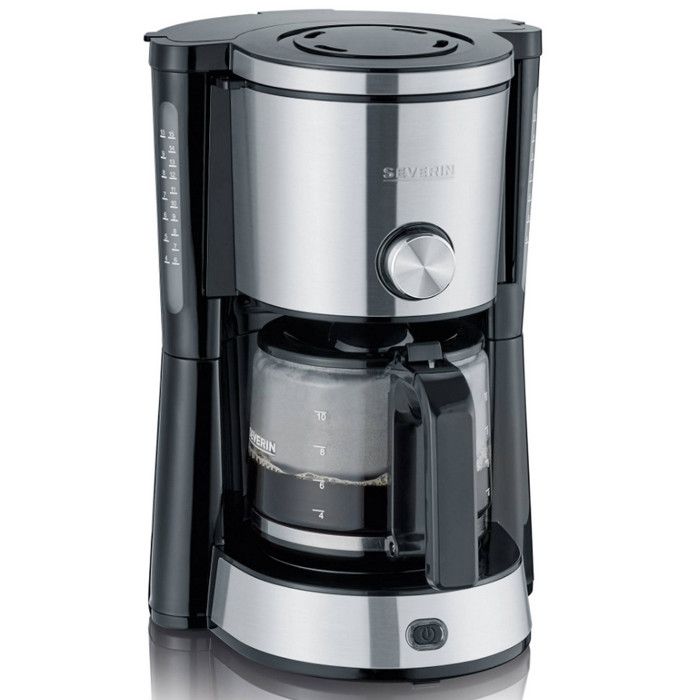 Severin - cafetière filtre 10 tasses 1000w inox-noir - ka4825