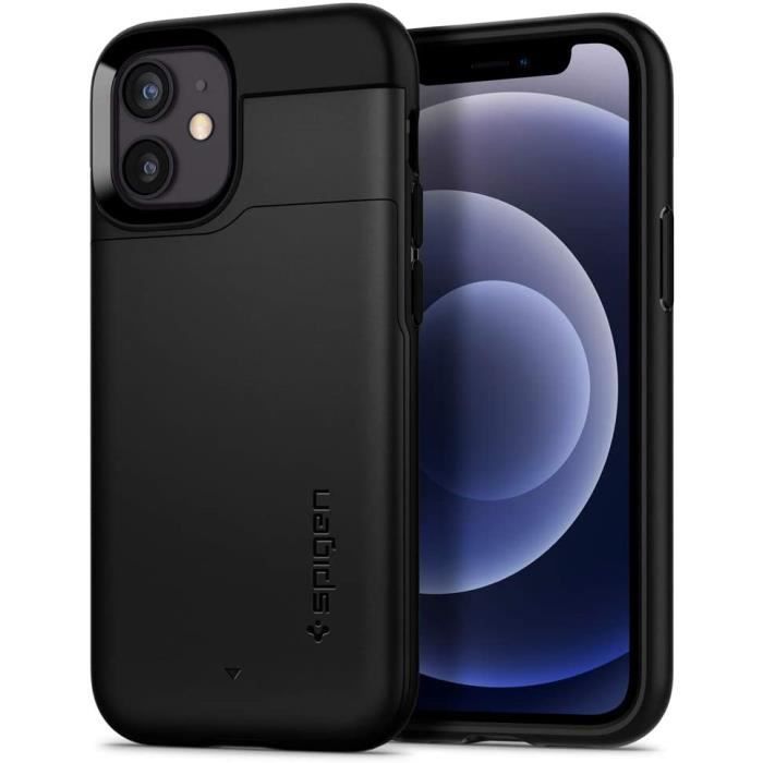 Spigen Slim Armor CS Coque Compatible avec iPhone 12 Mini (5.4-) 2020 - Noir