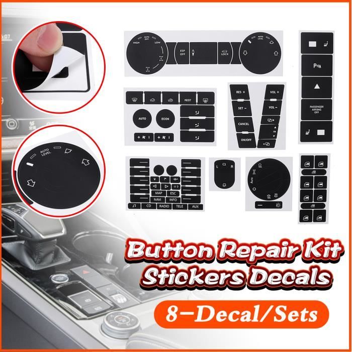 UK Autocollant Réparation de Bouton Sticker Pour Véhicule VW Volkswagen Touareg 2004–2009