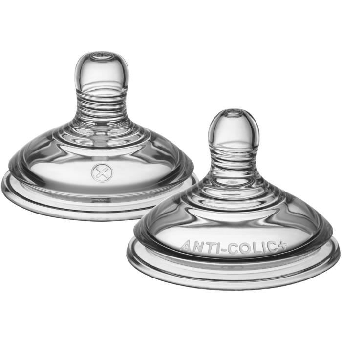 Tommee Tippee Tétine Anti-Colique Avancé à débit variable, Lot de 2