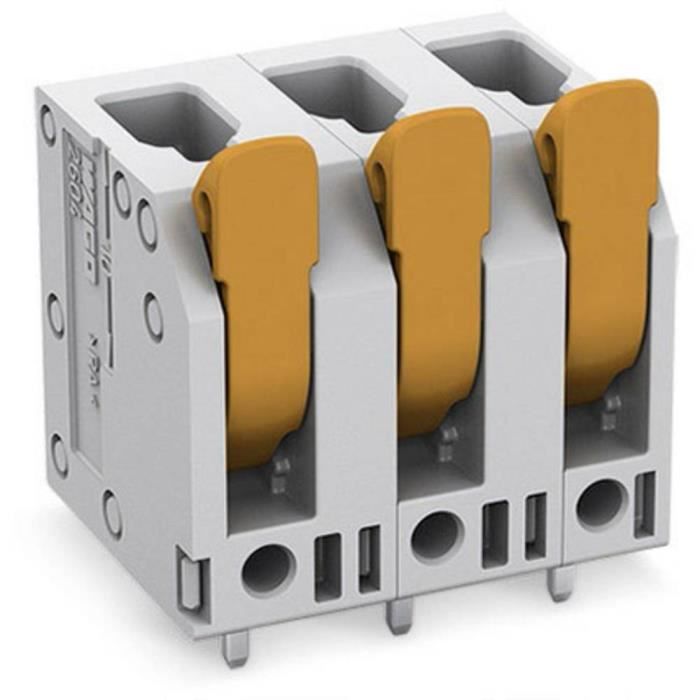 Borne pour circuits imprimés WAGO 2604-3303 4 mm² Nombre de pôles 3 1 pc(s)