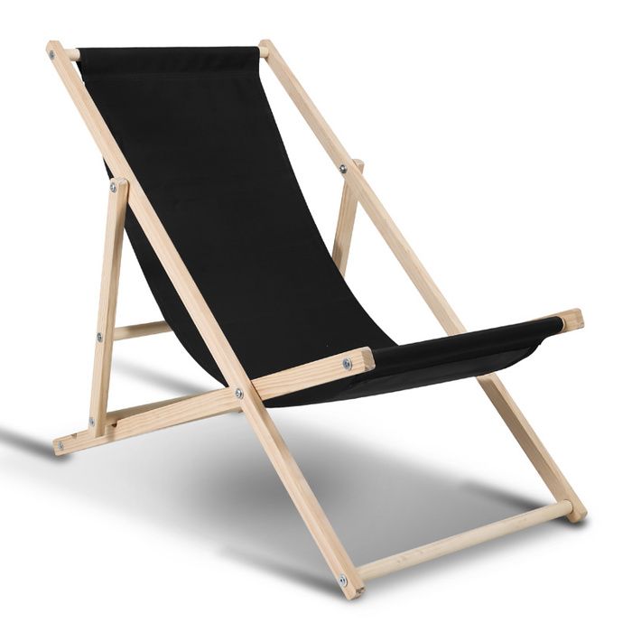 clanmacy chaise longue pivotante pliante chaise longue de plage chaise en bois noir chaise longue - transat - bain de soleil
