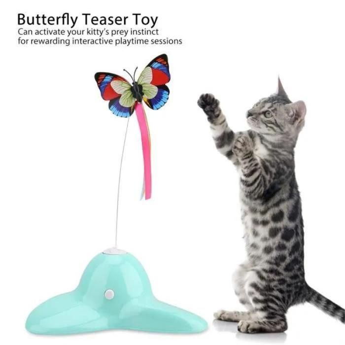 Meilleurs prix pour VGEBY Jouet teaser pour chat Jouet Teaser de Chat Papillon Lumineux Rotatif Temps de Jeu Interactif pour animalerie jouet