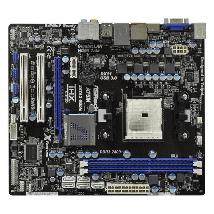 Carte mère ASRock A75M AMD A75 Socket FM1 2xDDR3 16GB Micro ATX Reconditionné - ASRock reconditionné disponible sur Cdiscount Seconde Vie
