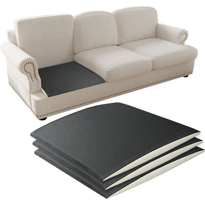 VERCART Lot de 3 coussins de canapé pour siège affaissé - 52 x 52 cm - Coussin de chaise pour plus de fermeté et de soutien VERCART Lot de 3 coussins de canapé pour siège affaissé - 52 x 52 cm - Coussin de chaise pour plus de fermeté et de soutien
