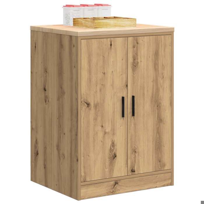 Armoire de rangement de garage - Jili - chêne artisanal bois de pin e148