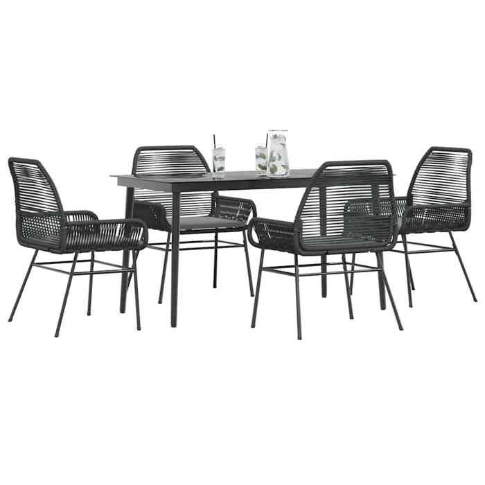 vidaXL Ensemble à manger jardin 5 pcs - vue 2