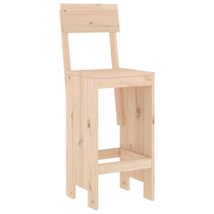 SWEETY Tabourets de bar lot de 2 40x48 5x115 5 cm bois massif de pin - anticorrosion - 18.43kg CJ1740