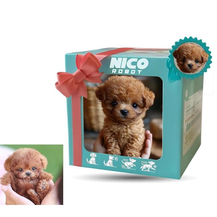 Chien Robot Réaliste 2025 – Marche, Aboie, Remue La Queue, Peluche 13x16,5 Cm, Animal De Compagnie Interactif