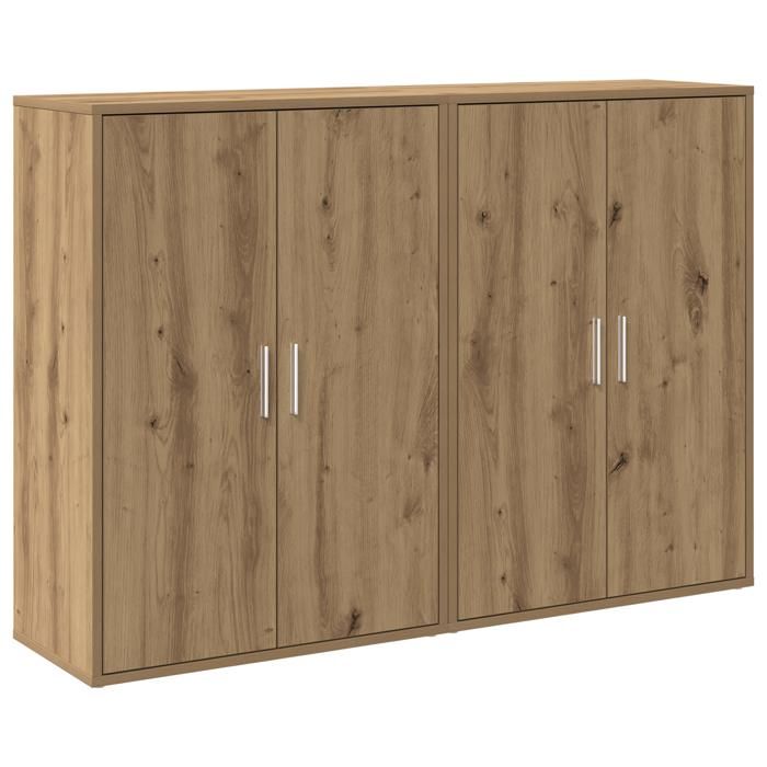 FAF-NEUF* Buffet bas dentrée Buffets 2 pcs - Chêne artisanal - 60x31x84 cm - bois dingénierie JUIN726730