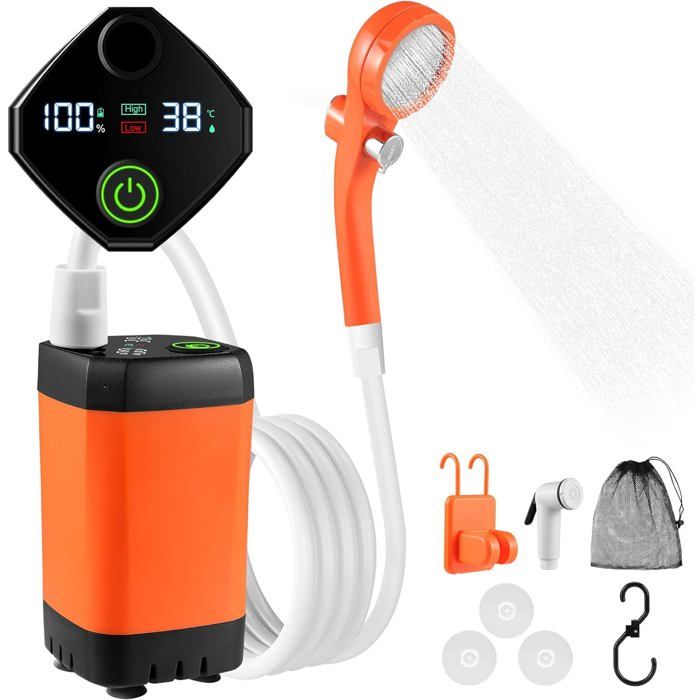 Douche Portable De Camping Rechargeable USB - Pompe à Eau Pour Voyage Et Voiture