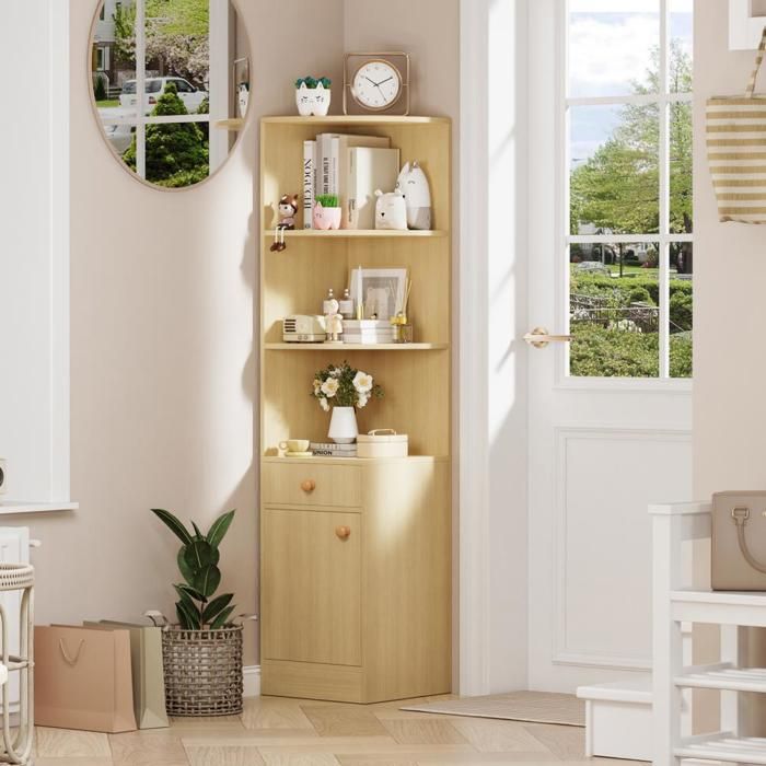 MIPAN.Bibliothèque Dangle À Poser - Style Industriel - Étagère De Rangement - Pour Salon Étude Bureau à Domicile - Marron