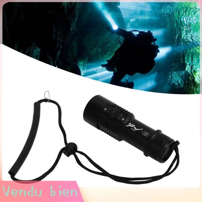 Garosa lampe de poche de plongée Lampe de Plongée Lampe Torche Sous-marine Ultra-lumineuse de 1500 Lm étanche sport plongee