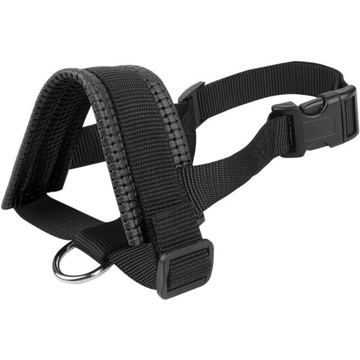 Muselière pour chien - Nylon confortable et réglable - et anti-morsures - Épaissie pour éviter la déglutition - Noir (XL)