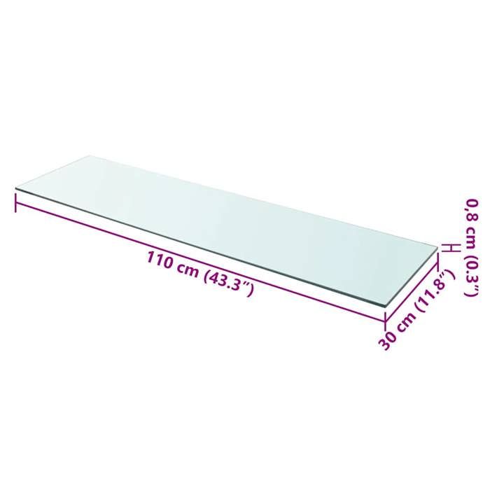 MEUBLE DE SEJOUR Transparent - MODE panneaux détagère - 2 pcs - Verre Transparent 110x30 cm Nettoyer facile_09_952