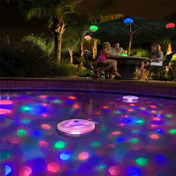 Lampe flottante LED multicolore en ABS — forme diamant — 7 modes — pour piscine spa et baignoire Multi-couleur