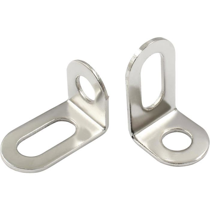 Lot de 30 équerres de fixation réglables en L 18 x 18 x 29 mm supports métalliques pour meuble et fenêtre
