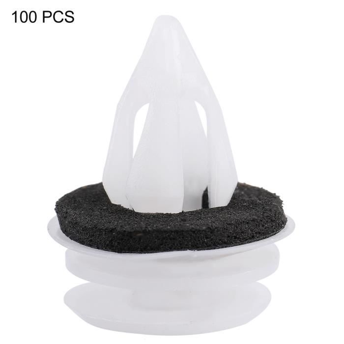 Lot De 40 Clips De Garniture Pour Suzuki - Remplacement Panneau Moulure Latérale, Blanc, Plastique - 7